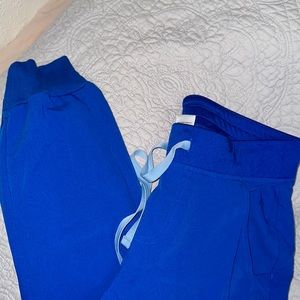 Royal blue joggers figs scrubs